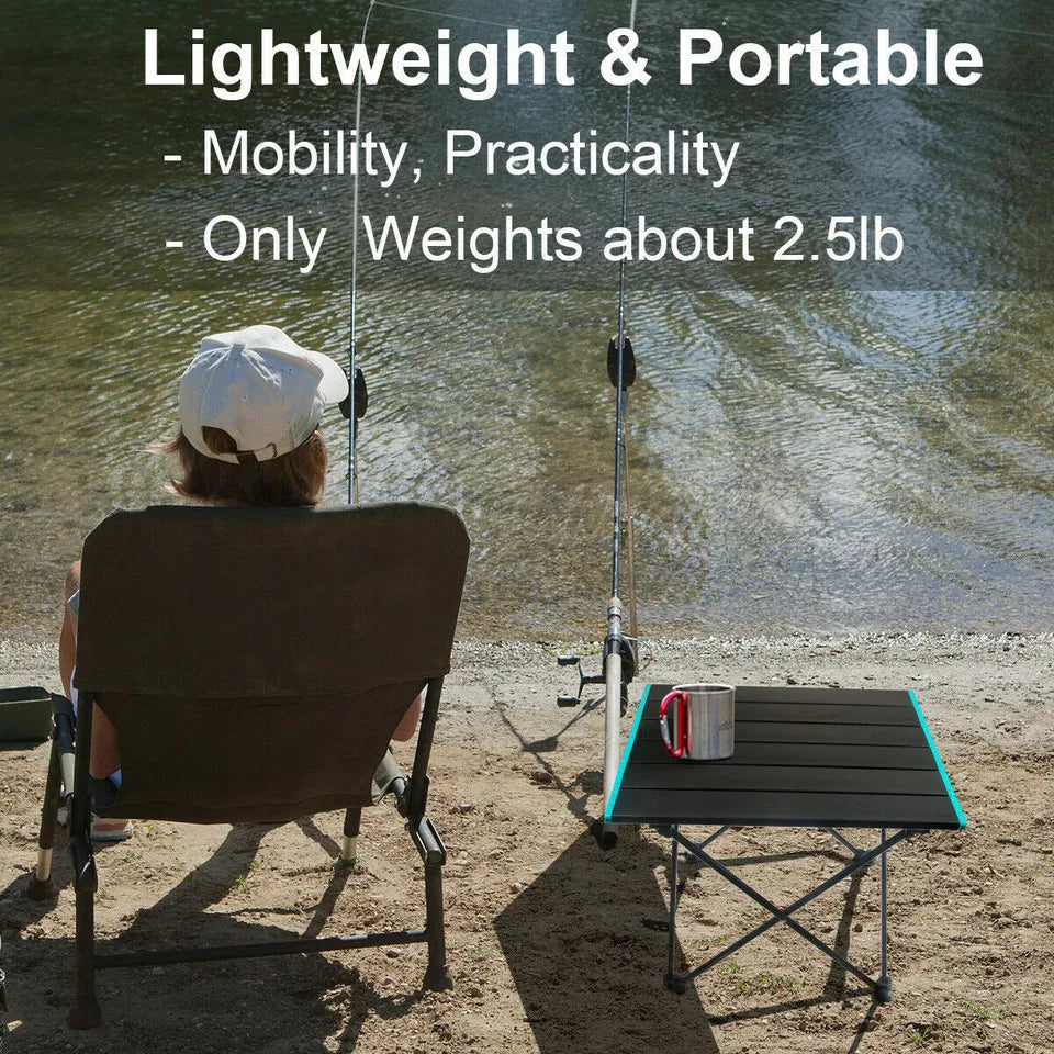 Outdoor-Klapptisch – tragbarer, leichter Aluminiumtisch mit Tasche