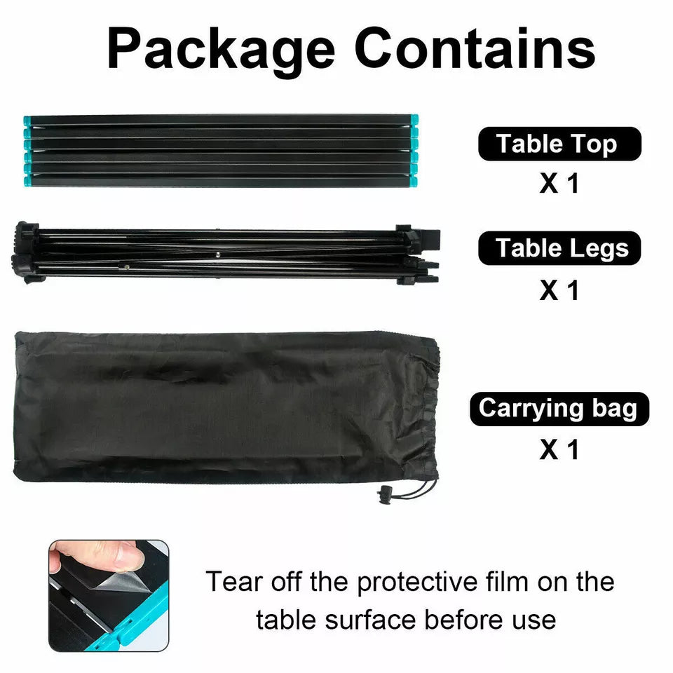 Outdoor-Klapptisch – tragbarer, leichter Aluminiumtisch mit Tasche