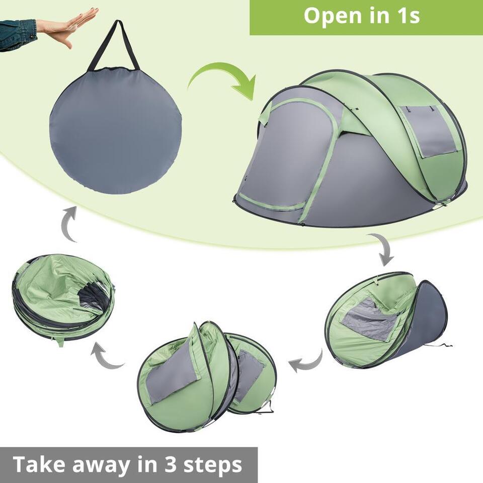 4-Personen Pop-up-Campingzelt – wasserdicht, automatischer Sofortaufbau