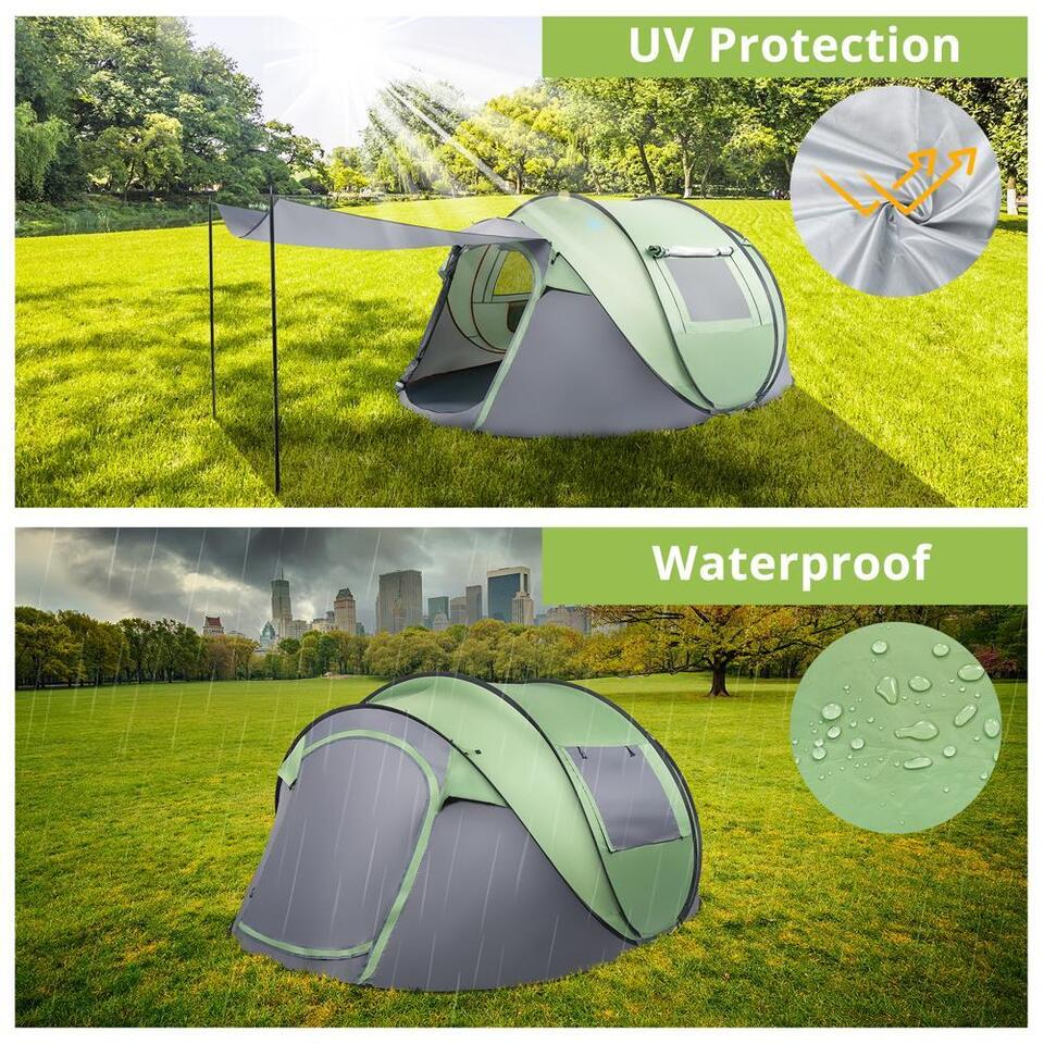 4-Personen Pop-up-Campingzelt – wasserdicht, automatischer Sofortaufbau