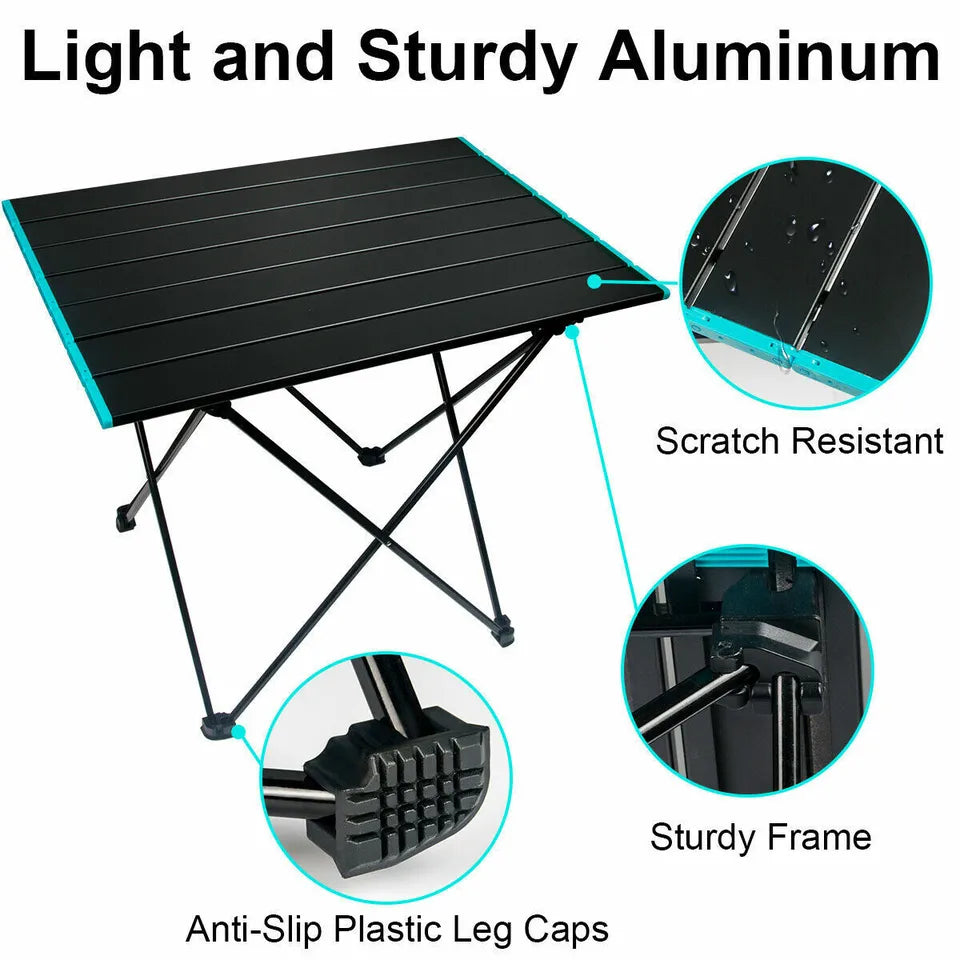 Outdoor-Klapptisch – tragbarer, leichter Aluminiumtisch mit Tasche
