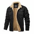 Warme Winterjacke mit Sherpa-Futter für Herren