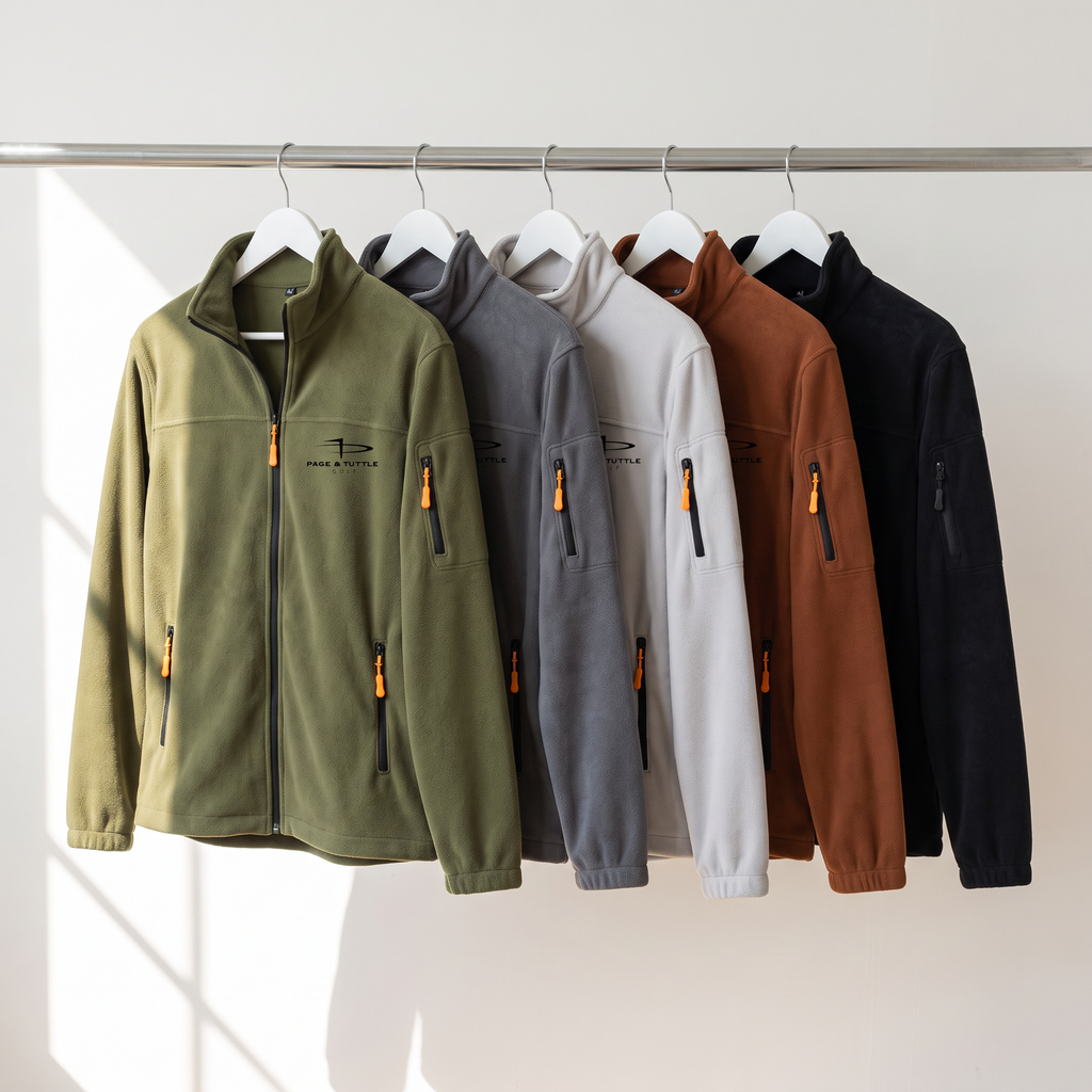 Herren Fleecejacke mit Stehkragen – Midlayer für Wandern