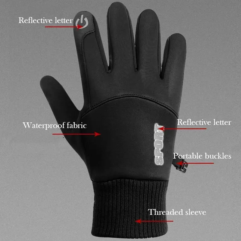 Thermo-Touchscreen-Handschuhe wasserdicht mit rutschfestem Grip