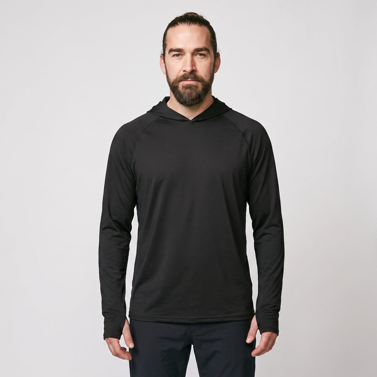 Herren UV-Hoodie UPF 50+ – leicht, schnelltrocknend mit Daumenschlaufen