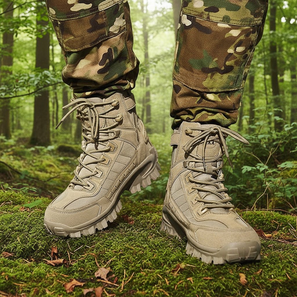 Wasserdichte Tactical-Wanderstiefel aus Wildleder