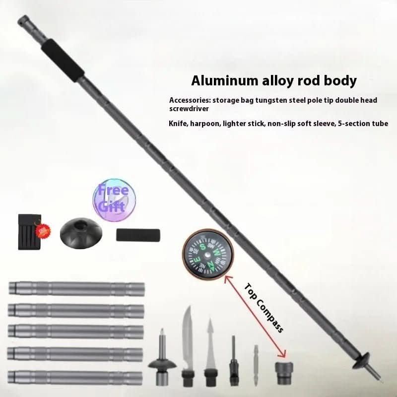 Multifunktionaler Tactical-Wanderstock für Survival und Abenteuer