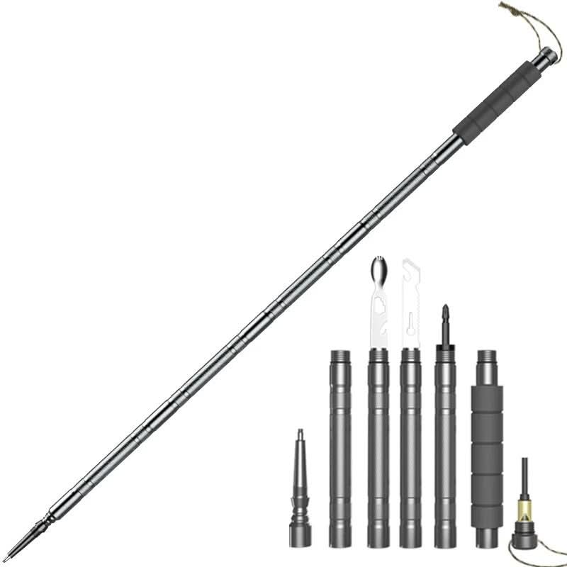 Multifunktionaler Tactical-Wanderstock für Survival und Abenteuer