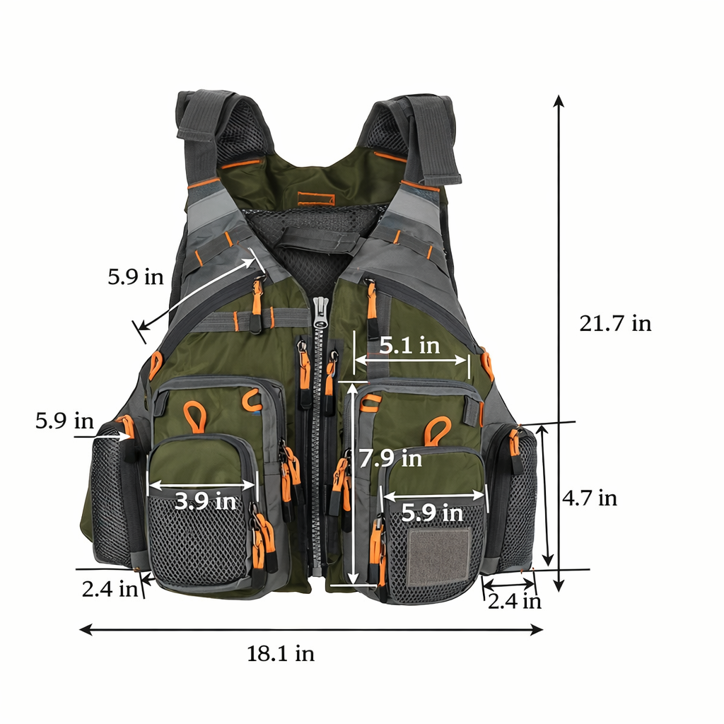 Herren Angelweste mit vielen Taschen – atmungsaktives Utility-Design