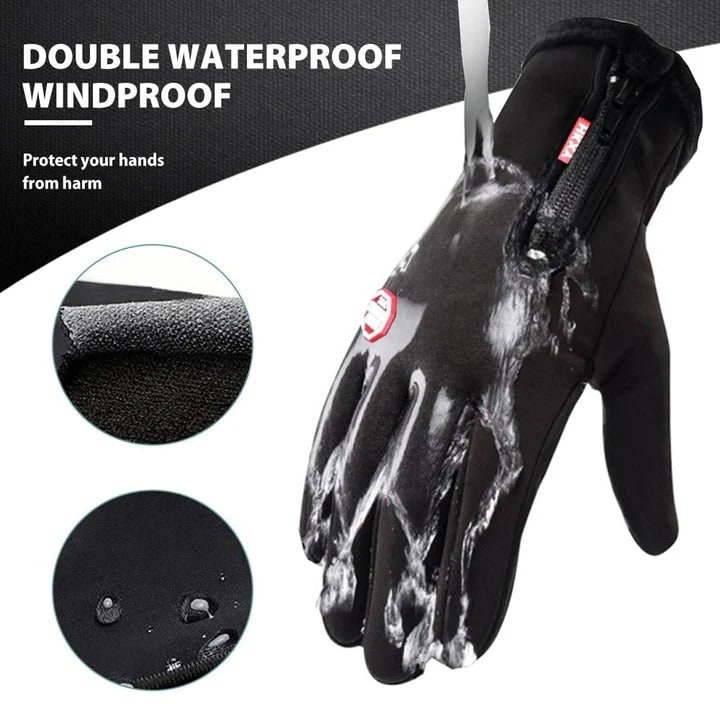 Wasserdichte Winterhandschuhe mit Touchscreen und Fleecefutter