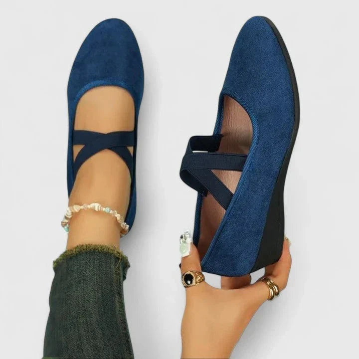 Damen-Komfort-Ballerinas mit Fußgewölbestütze