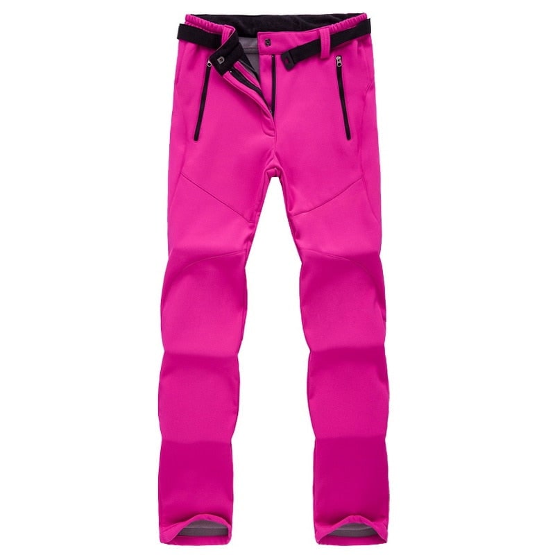 Damen-Wanderhose mit Fleecefutter – robustes Softshell