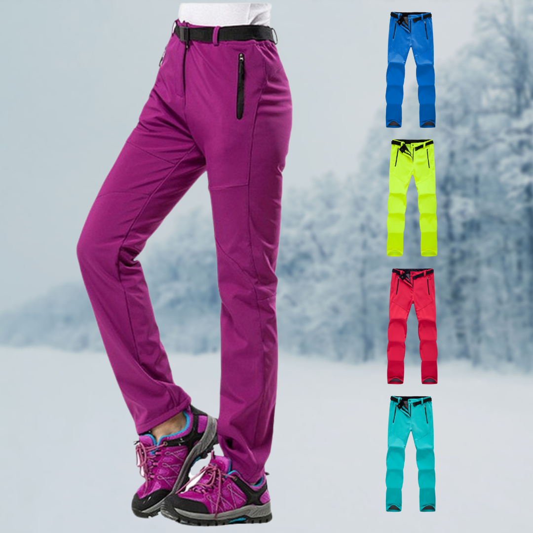 Damen-Wanderhose mit Fleecefutter – robustes Softshell